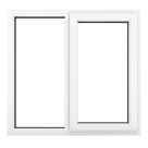 Crystal  Right-Handed Clear Double-Glazed Casement White uPVC Window 905mm x 965mm