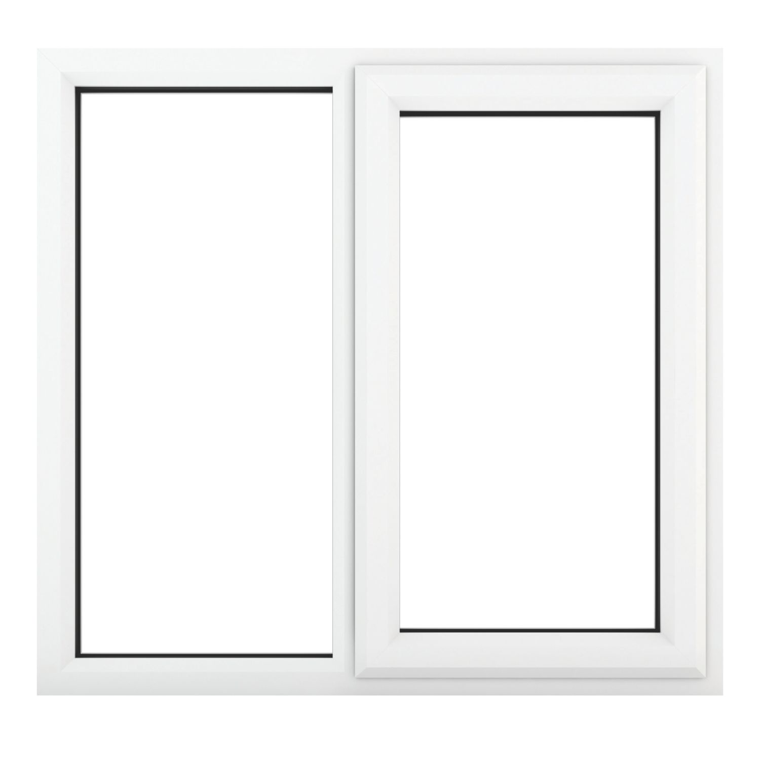 Crystal Right-Hand Opening Clear Double-Glazed Casement White uPVC Window 905mm x 965mm (486JP)