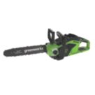 Greenworks GWGD40CS15 40V Li-Ion  Brushless Cordless 35cm Chainsaw - Bare