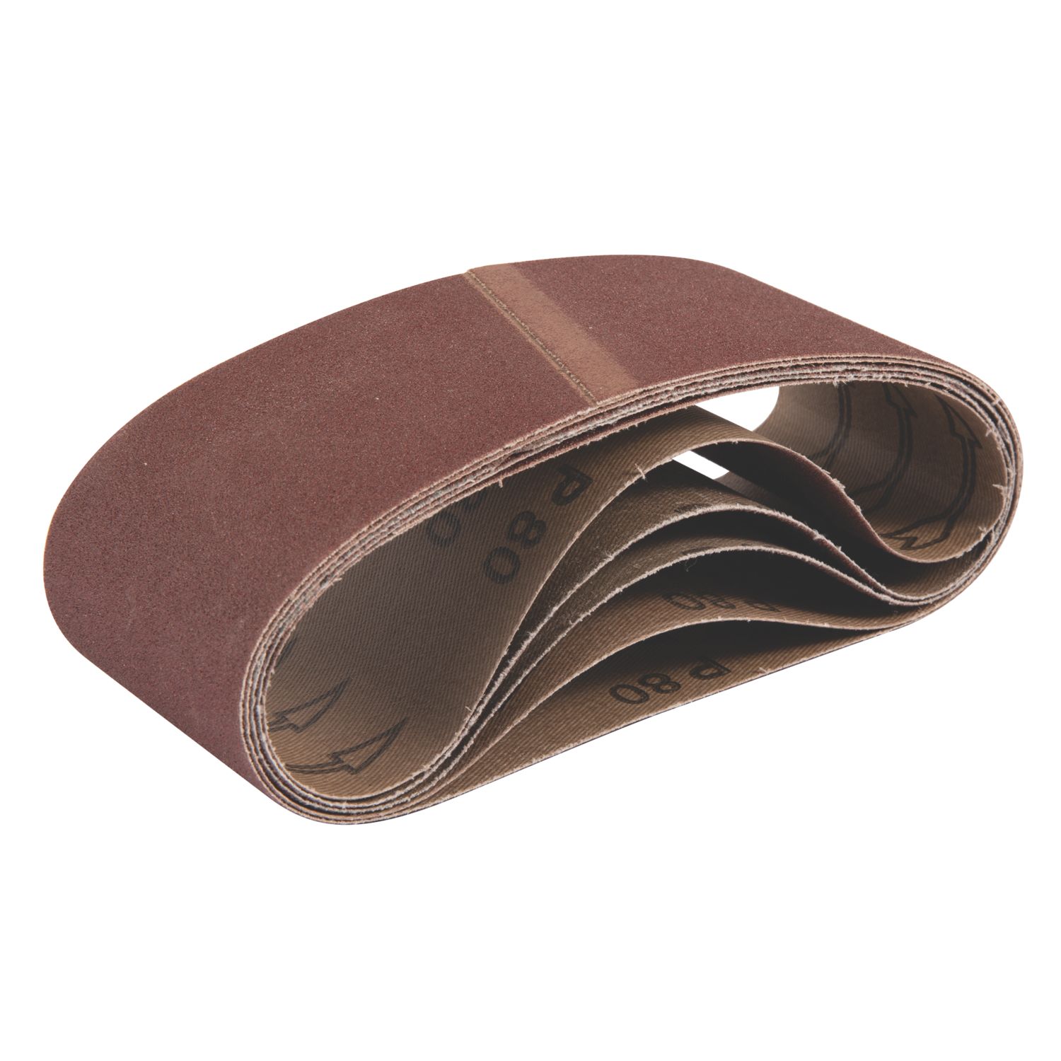 Titan 80 Grit Multi-Material Sanding Belts 457mm x 75mm 5 Pack (486PG)