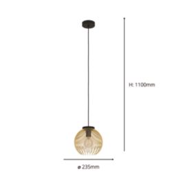 Eglo Venezuela Single Pendant Light Black/Gold