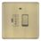 LAP  13A Switched Fused Spur with LED Antique Brass with Colour-Matched Inserts