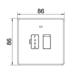 LAP  13A Switched Fused Spur with LED Antique Brass with Colour-Matched Inserts
