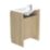 Newland  Double Door Floor Standing Vanity Unit with Basin Effect Natural Oak 600mm x 450mm x 840mm