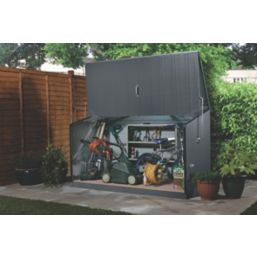Trimetals Storeguard 6' 6" x 3' (Nominal) Pent Metal Shed with Base Anthracite Grey