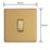 Varilight  10A 1-Gang Intermediate Switch Brushed Brass with Colour-Matched Inserts