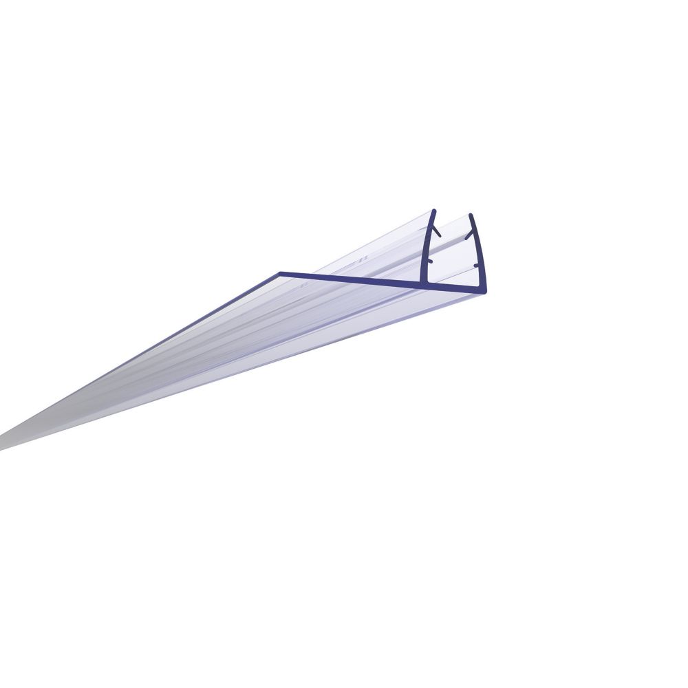 ETAL Neo F-Shaped Shower Door Seal Clear 6mm x 1830mm - Screwfix