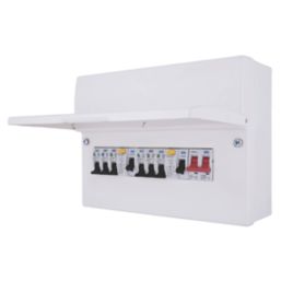 Refurb British General Fortress 12-Module 6-Way Populated High Integrity Dual RCD Consumer Unit