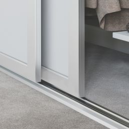 Spacepro Shaker 1-Door Sliding Wardrobe Door White Frame White Panel 610mm x 2260mm