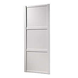 Spacepro Shaker 1-Door Sliding Wardrobe Door White Frame White Panel 610mm x 2260mm