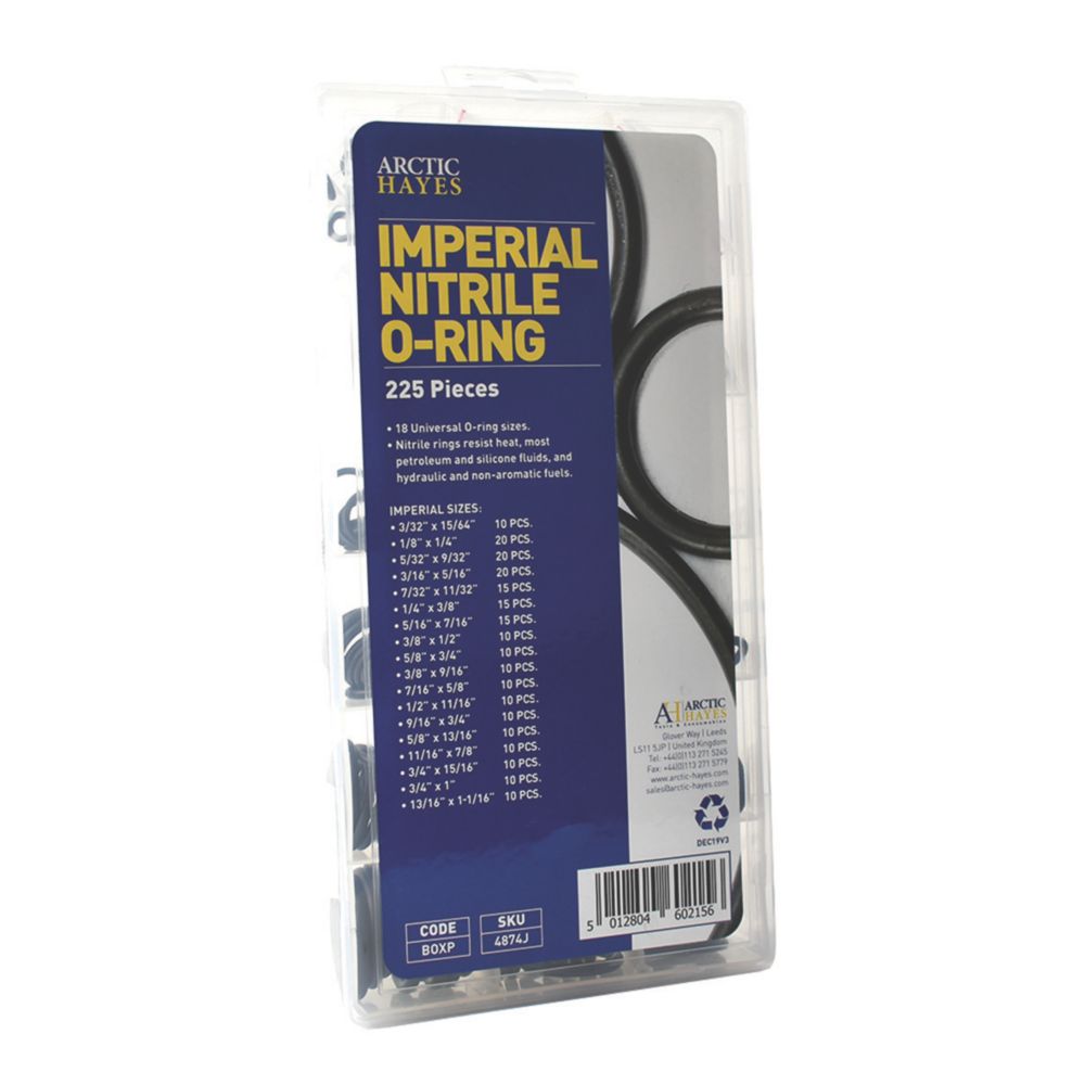 Arctic Hayes Imperial O-Ring Selection Box 225 Pcs - Screwfix
