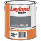 Leyland Trade 2.5Ltr Brilliant White Gloss Solvent-Based Trim Paint