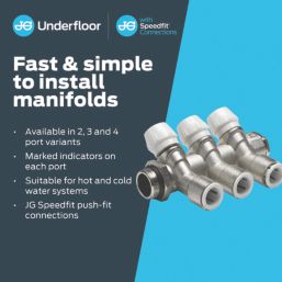 JG Speedfit 3 Port Modular Manifold Silver