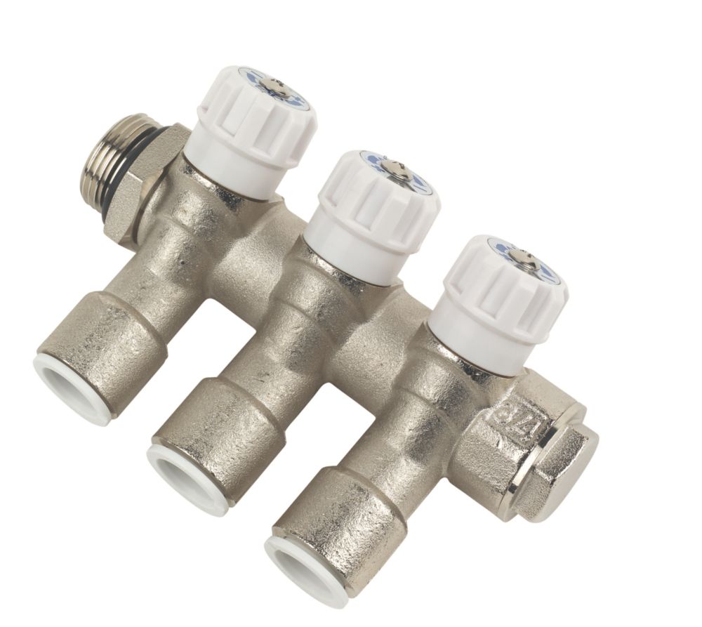 JG Speedfit 3 Port Modular Manifold Silver