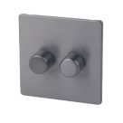 LAP  1-Gang 2-Way  Dimmer Switch  Slate-Effect