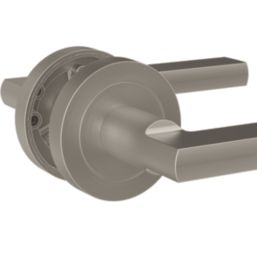 Cooke & Lewis Murlough Fire Rated Lever on Rose Handle Pair Satin Nickel