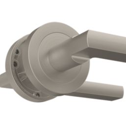 Cooke & Lewis Murlough Fire Rated Lever on Rose Handle Pair Satin Nickel