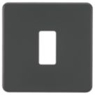 Knightsbridge  1-Module Grid Faceplate Anthracite