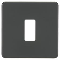 Knightsbridge  1-Module Grid Faceplate Anthracite