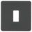 Knightsbridge  1-Module Grid Faceplate Anthracite