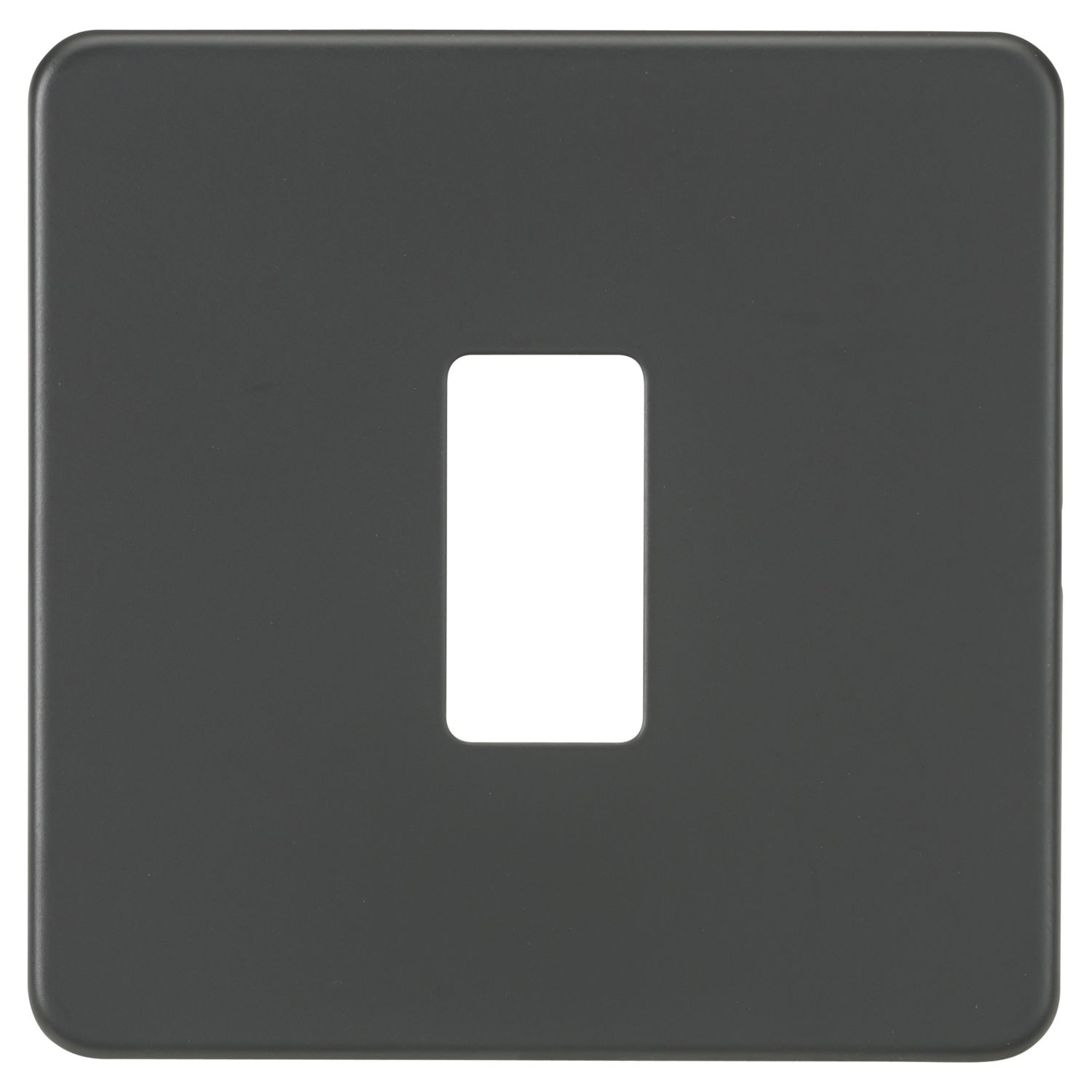 Knightsbridge 1-Module Grid Faceplate Anthracite (487CR)