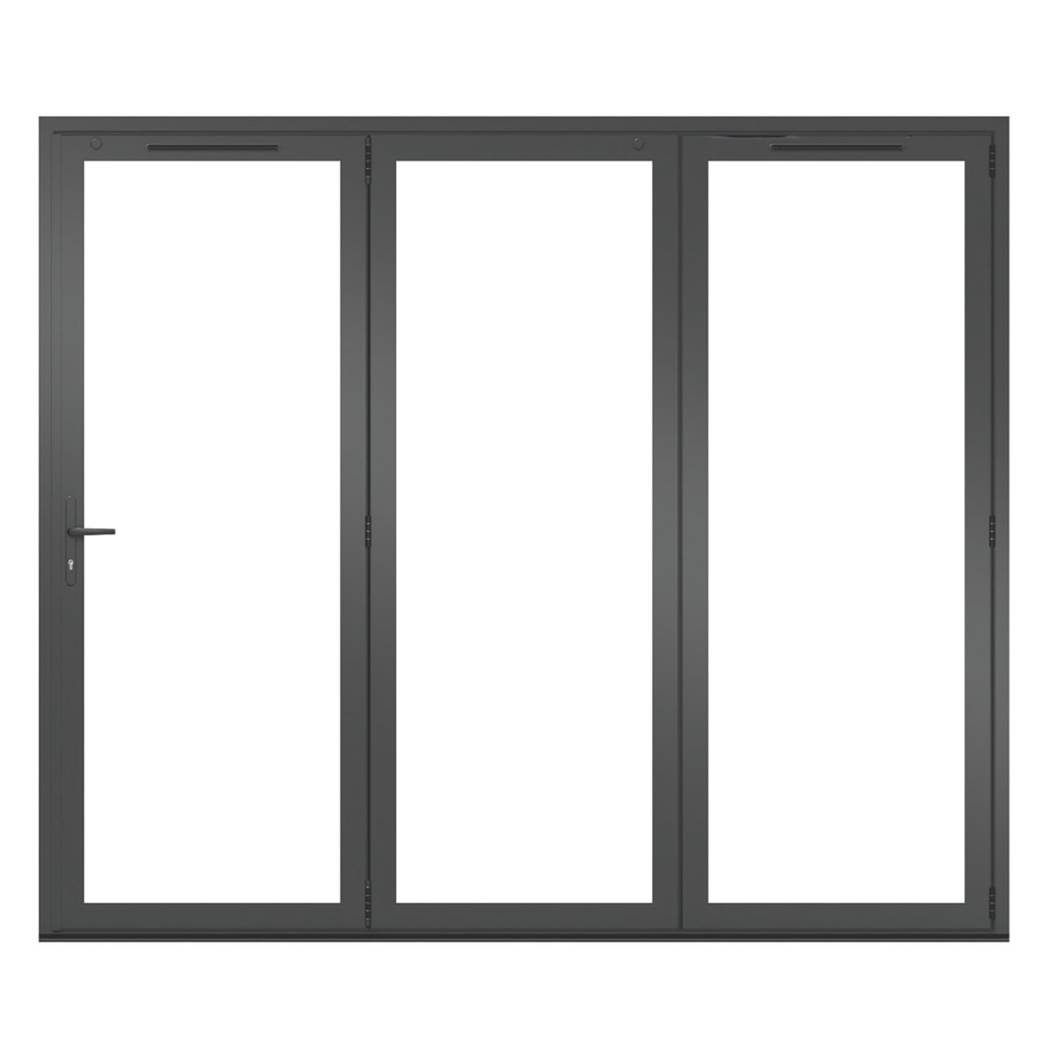 Green & Taylor 3-Door Black Aluminium Bi-Fold Patio Right-Hand Opening External Doors 2090mm x 2390mm (487CT)