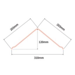 Onduline Red Corrugated Bitumen Edge Piece 1000mm x 410mm