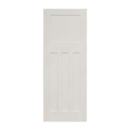 Primed White Wooden 4-Panel Shaker Internal Edwardian-Style Door 1981mm x 686mm