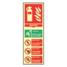 Essentials  Photoluminescent "Fire Extinguisher Water" Sign 100mm x 300mm