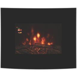 Focal Point Lexington Black Remote Control Wall-Hung Electric Fire 660mm x 520mm