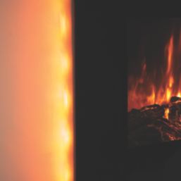 Focal Point Lexington Black Remote Control Wall-Hung Electric Fire 660mm x 520mm