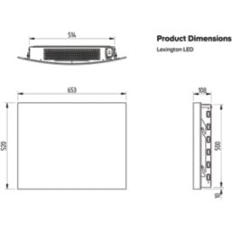 Focal Point Lexington Black Remote Control Wall-Hung Electric Fire 660mm x 520mm