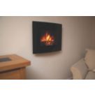 Focal Point Lexington Black Remote Control Wall-Hung Electric Fire 660mm x 520mm
