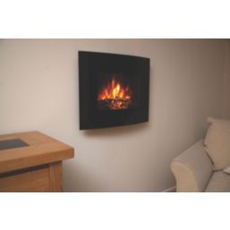 Focal Point Lexington Black Remote Control Wall-Hung Electric Fire 660mm x 520mm