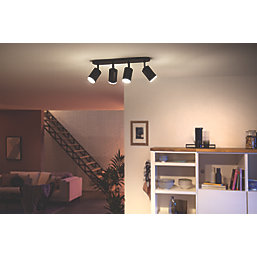 Philips Hue Fugato LED Quadruple Spotlight Black 6W 1400lm