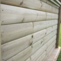 Forest HGG36MTTIN 12' x 10' (Nominal) Hexagonal Timber Gazebo with Base & Assembly