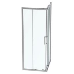 Armitage Shanks Connect 2 Framed Square Corner Entry Enclosure   Glass & Chrome 755mm x 800mm x 1965mm