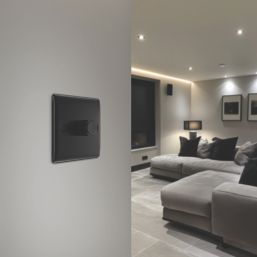 British General Nexus Metal 1-Gang 2-Way LED Dimmer Switch  Matt Black