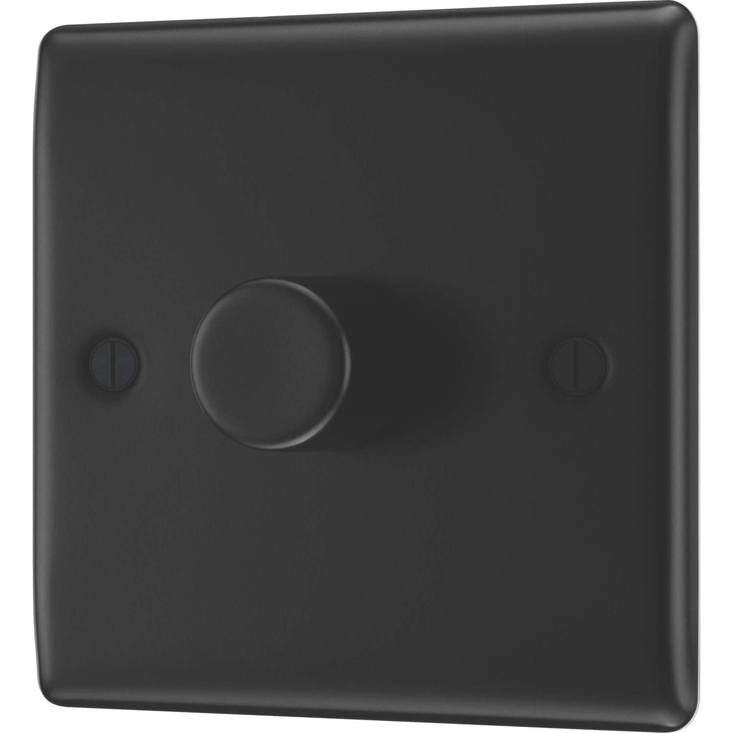 British General Nexus Metal 1-Gang 2-Way LED Dimmer Switch Matt Black (487PM)