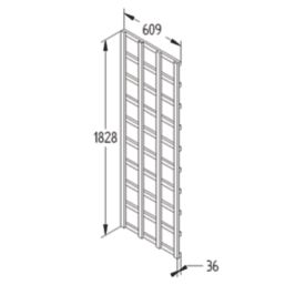 Forest  Softwood Rectangular Trellis 2' x 6' 6 Pack