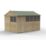 Forest Beckwood 11' 6" x 8' (Nominal) Reverse Apex Shiplap Timber Shed with Base