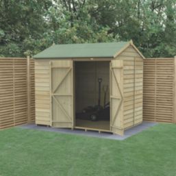 Forest Beckwood 7' 6" x 6' (Nominal) Reverse Apex Shiplap Timber Shed with Assembly