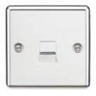 Knightsbridge  1-Gang Slave Telephone Socket Polished Chrome