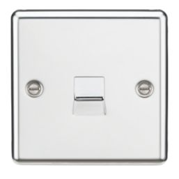 Knightsbridge  1-Gang Slave Telephone Socket Polished Chrome