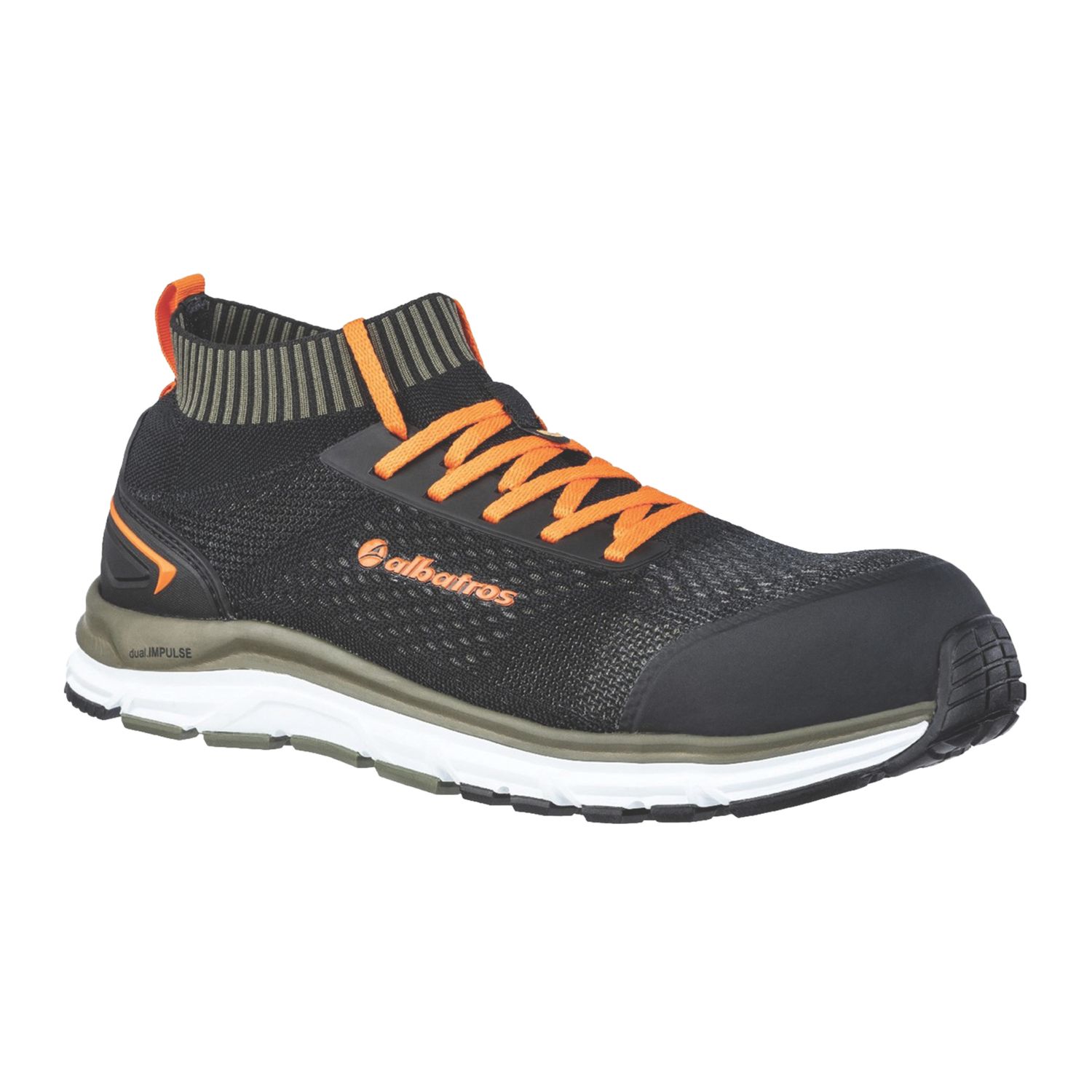 Albatros Ultimate Impulse Low Size 9 Black/Olive Safety Trainers (487XC)