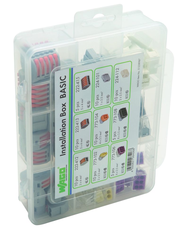 Wago Installer Box Basic Connector Set 75 Pack - Screwfix