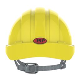 JSP EVO2 Mid Peak Slip-Ratchet Vented Safety Helmet Yellow