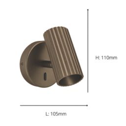 Eglo Portillo Cylindrical 1-Light Spotlight Bronze