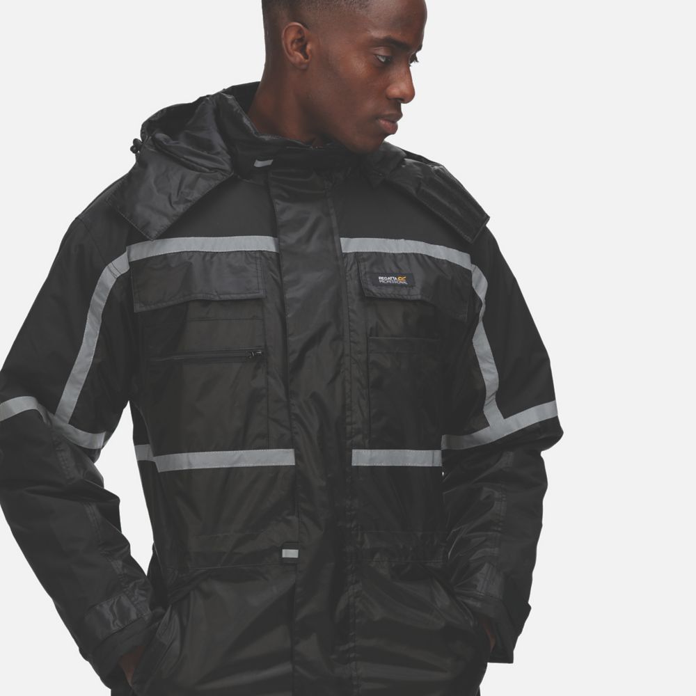 Regatta Waterproof Insulated Overalls Black Large 42