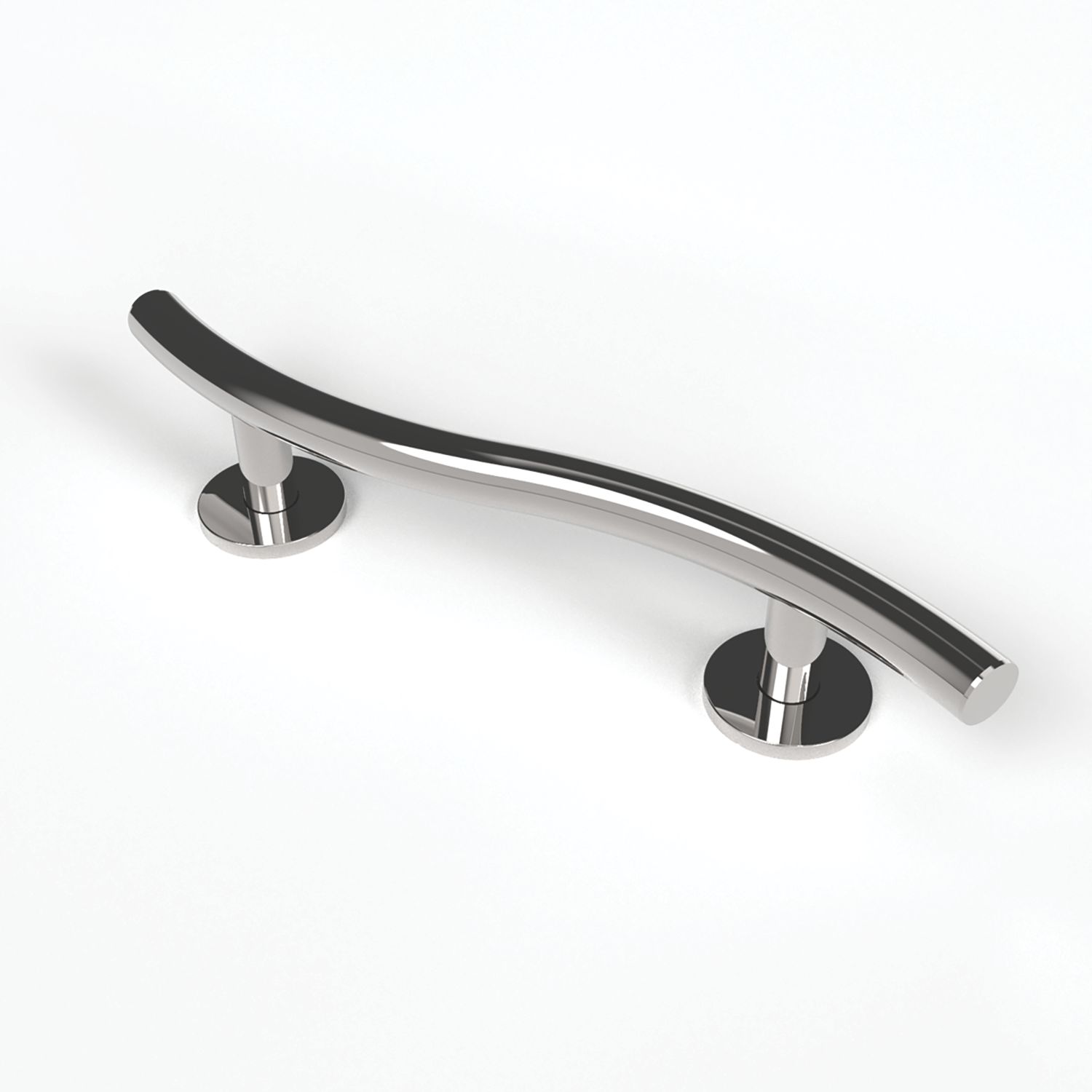 Nymas NymaSTYLE Curved Household Luxury Grab Rail Polished Stainless Steel 480mm (488JM)